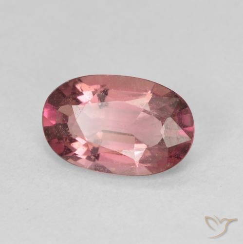 Turmalina Rosado intenso natural de 1.48 ct, Ovalada, VVS-VS