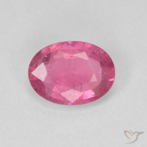 1.48ct Natural Rosado intenso turmalina, Ovalada, VS, Photo A