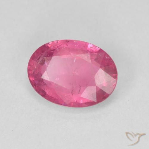 Turmalina Rosado intenso natural de 1.48 ct, Ovalada, VS