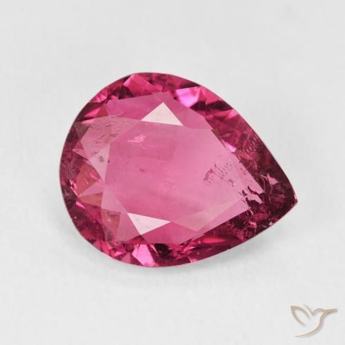 Turmalina Rosa oscuro natural de 3.02 ct, En forma de pera, VS