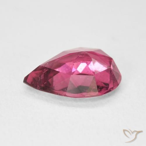 Turmalina Rosa oscuro natural de 3.02 ct, En forma de pera, VS