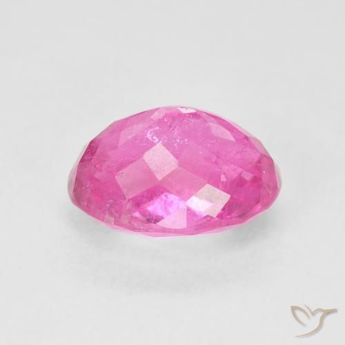 Turmalina Rosado intenso natural de 3.20 ct, Ovalada, VS