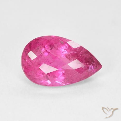 Turmalina Rosado intenso natural de 2.69 ct, En forma de pera, VS