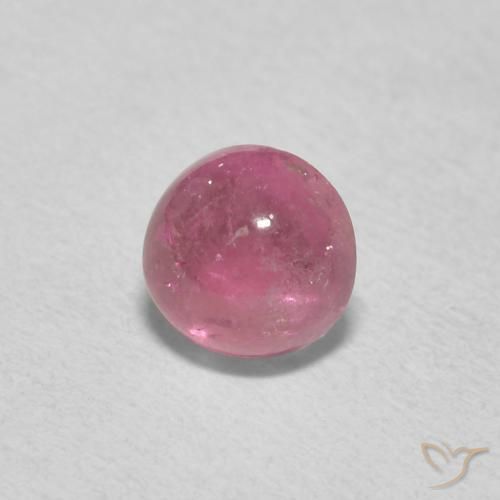 Turmalina Rosado claro natural de 0.75 ct, Redondo, Transparente