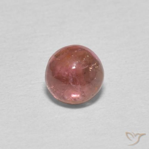 0.59ct Natural Rosado rojizo Turmalina, Redondo, Transparente