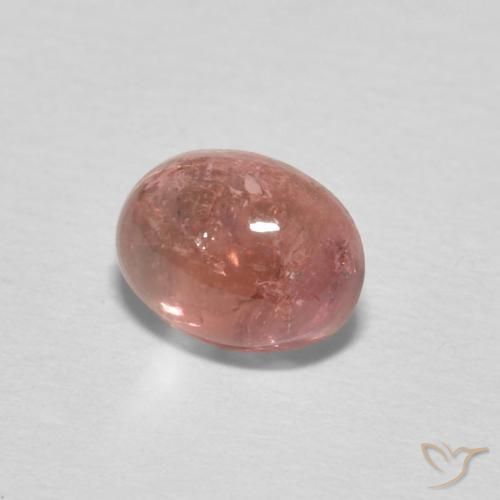 Turmalina Rosado medio natural de 0.81 ct, Ovalada, Transparente