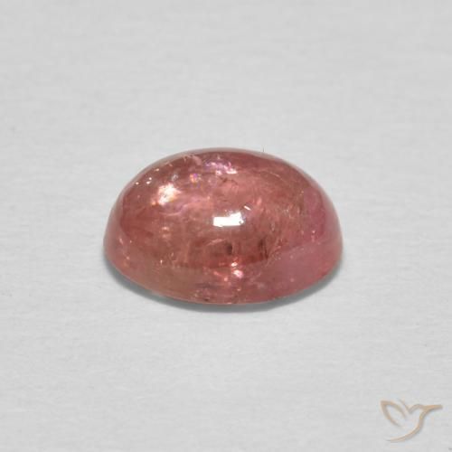Turmalina Rosado medio natural de 0.81 ct, Ovalada, Transparente