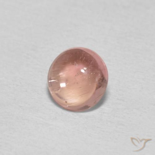 Turmalina Rosado salmón natural de 0.50 ct, Redondo, Transparente