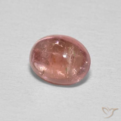 Turmalina Rosado medio natural de 0.83 ct, Ovalada, Transparente