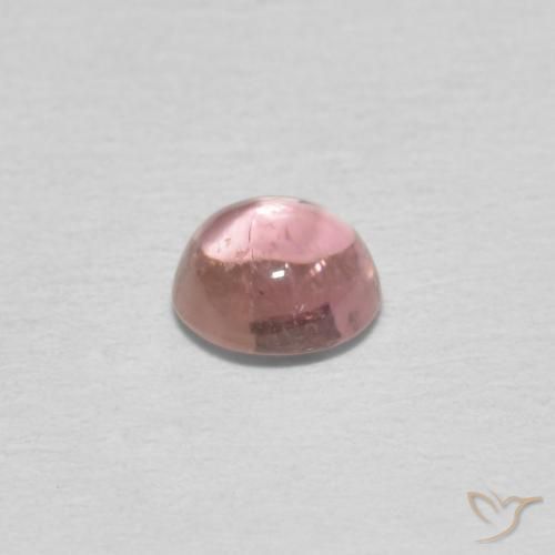 Turmalina Rosado medio natural de 0.47 ct, Redondo, Transparente