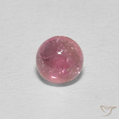 0.51ct Natural Magenta medio Turmalina, Redondo, Transparente