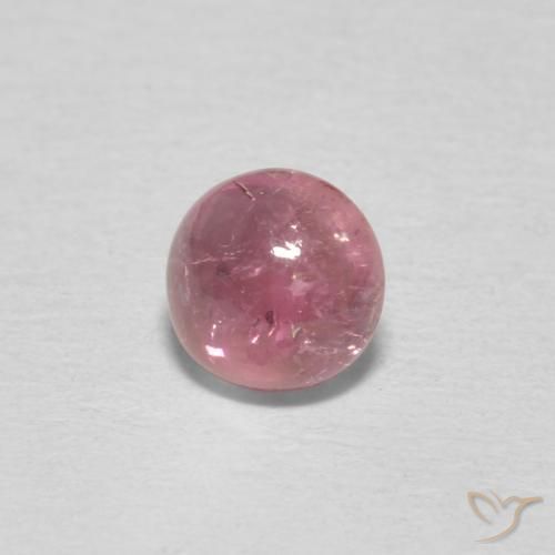Turmalina Magenta medio natural de 0.51 ct, Redondo, Transparente