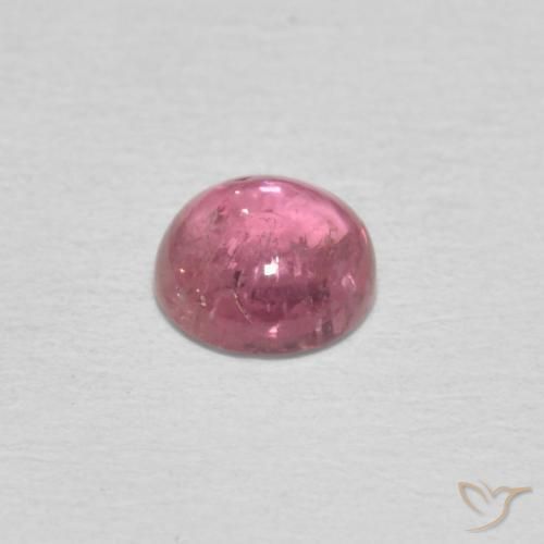 Turmalina Magenta medio natural de 0.51 ct, Redondo, Transparente