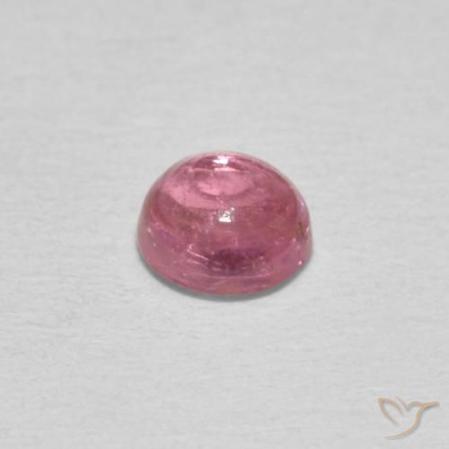 Turmalina Magenta medio natural de 0.51 ct, Redondo, Transparente