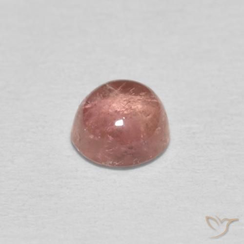 Turmalina Rosado medio natural de 0.64 ct, Redondo, Transparente