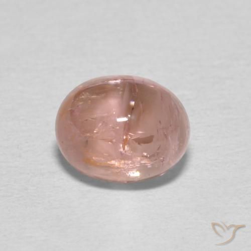 0.98ct Natural Rosado salmón turmalina, Ovalada, Transparente