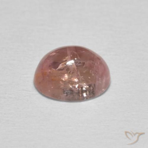 Turmalina Rosado salmón natural de 0.98 ct, Ovalada, Transparente