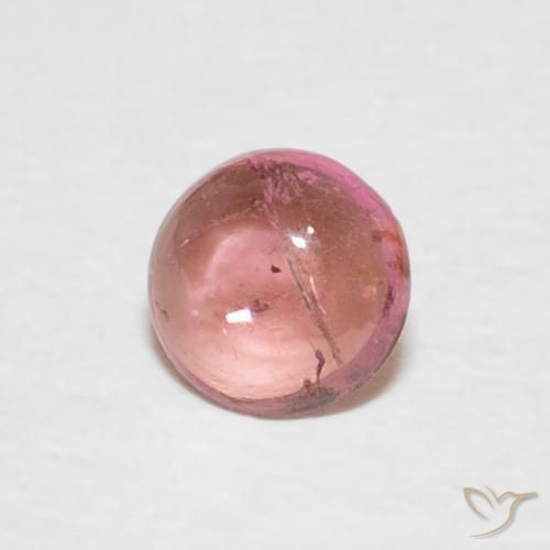 Turmalina Rosado claro natural de 0.41 ct, Redondo, Transparente