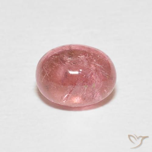 0.85ct Natural Rosado cálido claro turmalina, Ovalada, Transparente