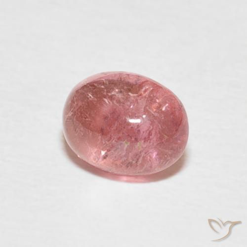 Turmalina Rosado cálido claro natural de 0.85 ct, Ovalada, Transparente