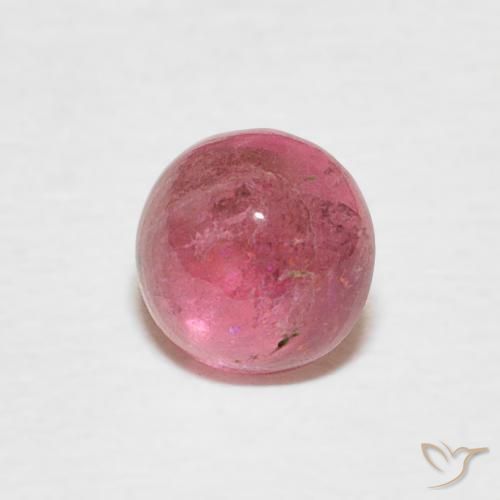 Turmalina Rosado medio natural de 0.51 ct, Redondo, Transparente