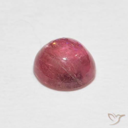 Turmalina Rosado medio natural de 0.51 ct, Redondo, Transparente