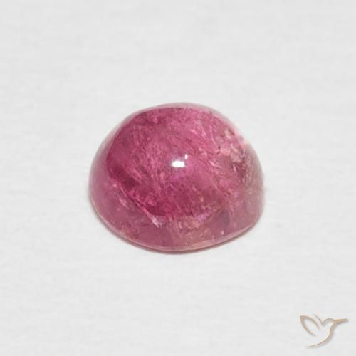 Turmalina Rosado medio natural de 0.72 ct, Redondo, Transparente