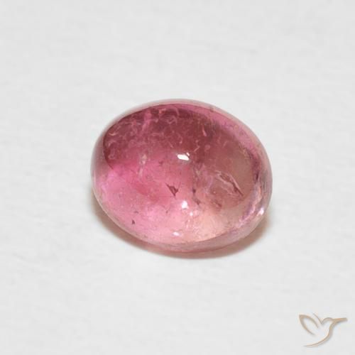 Turmalina Rosado intenso natural de 0.70 ct, Ovalada, Transparente