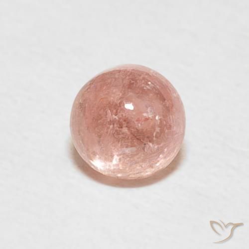 Turmalina Rosado terroso natural de 0.65 ct, Redondo, Transparente