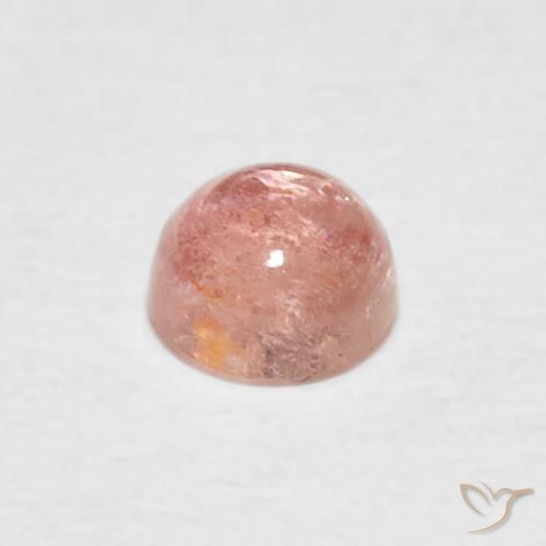 Turmalina Rosado terroso natural de 0.65 ct, Redondo, Transparente