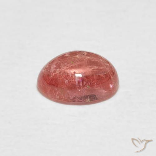 Turmalina Rojo indio natural de 0.62 ct, Ovalada, Transparente