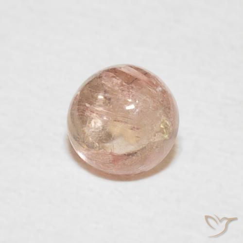 Turmalina Rosado medio natural de 0.59 ct, Redondo, Transparente