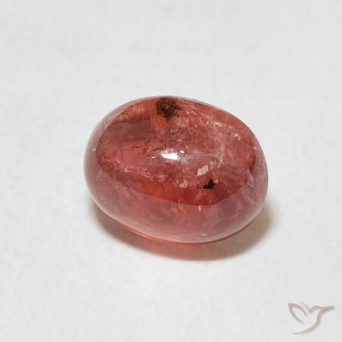 Turmalina Rojo medio natural de 1.36 ct, Ovalada, Transparente