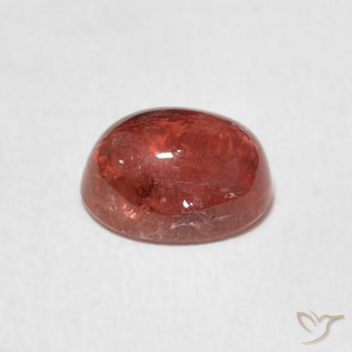 Turmalina Rojo medio natural de 1.36 ct, Ovalada, Transparente