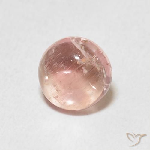 Turmalina Rosado flamingo natural de 1.05 ct, Redondo, Transparente