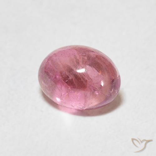 Turmalina Rosado intenso natural de 0.81 ct, Ovalada, Transparente