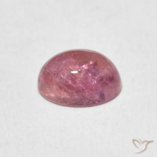 Turmalina Rosado intenso natural de 0.81 ct, Ovalada, Transparente