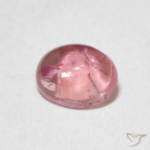Turmalina Rosado intenso natural de 1.08 ct, Ovalada, Transparente