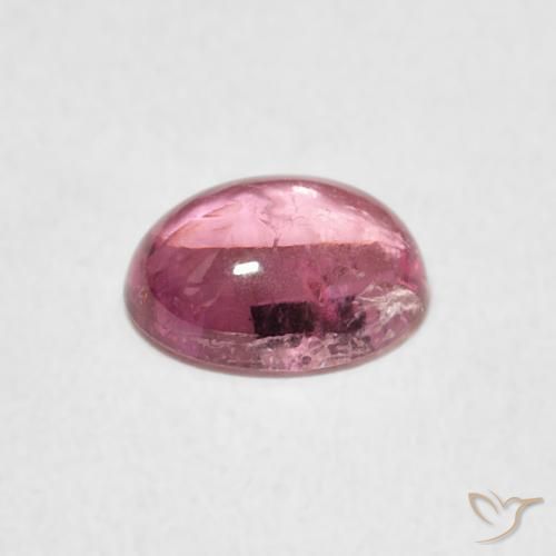 Turmalina Rosado intenso natural de 1.08 ct, Ovalada, Transparente