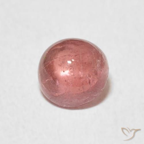 Turmalina Rosado medio natural de 0.72 ct, Redondo, Transparente