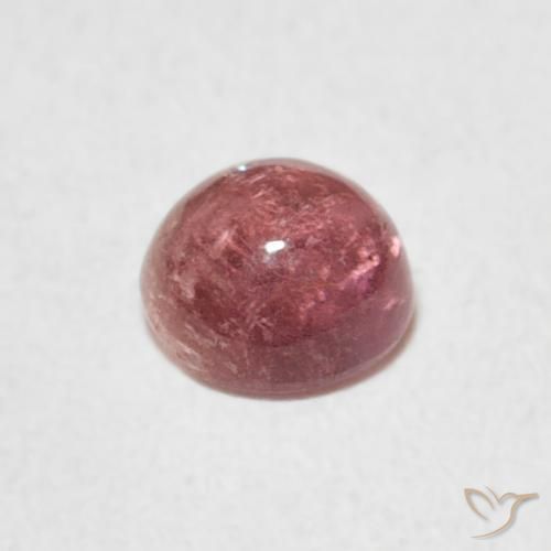 Turmalina Rosado medio natural de 0.72 ct, Redondo, Transparente