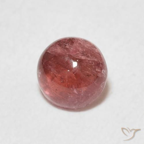 Turmalina Rosa oscuro natural de 0.60 ct, Redondo, Transparente