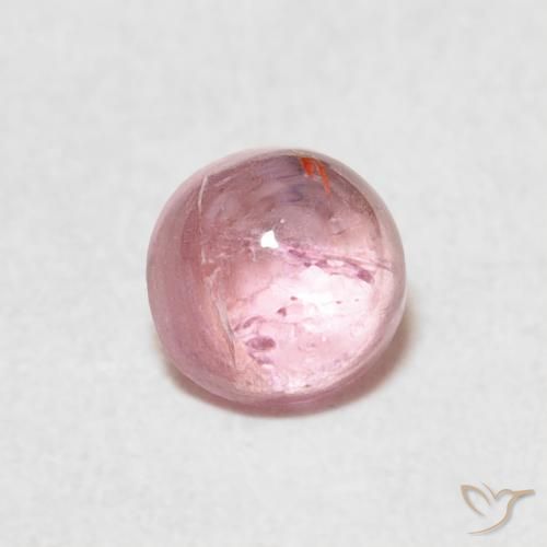 0.61ct Natural Rosado medio Turmalina, Redondo, Transparente