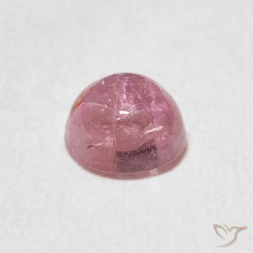 Turmalina Rosado medio natural de 0.61 ct, Redondo, Transparente