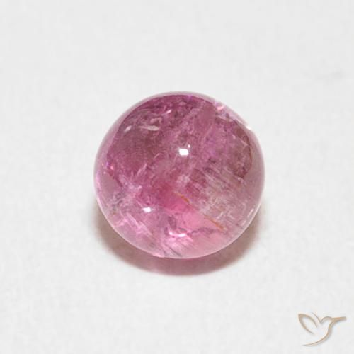 0.77ct Natural Rosado intenso Turmalina, Redondo, Transparente
