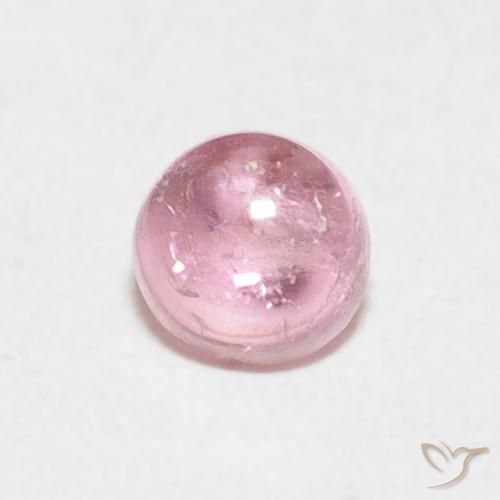 Turmalina Rosado claro natural de 0.37 ct, Redondo, Transparente