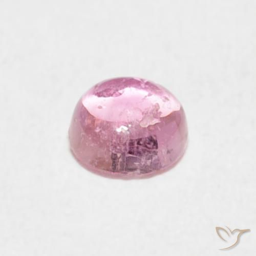 Turmalina Rosado claro natural de 0.37 ct, Redondo, Transparente