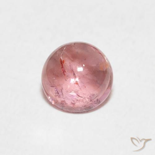 0.45ct Natural Tono rosado Bubblegum Turmalina, Redondo, Transparente