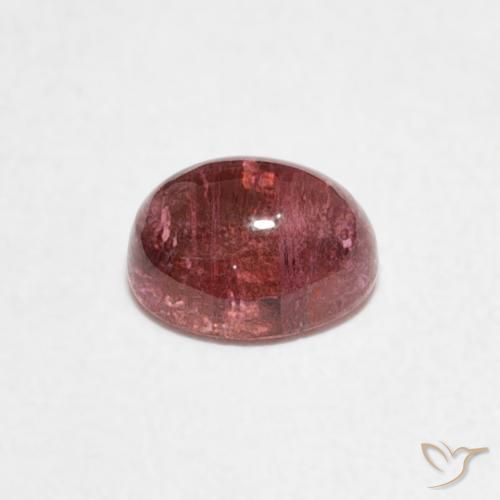 Turmalina Rojo ponche de frutas natural de 0.73 ct, Ovalada, Transparente