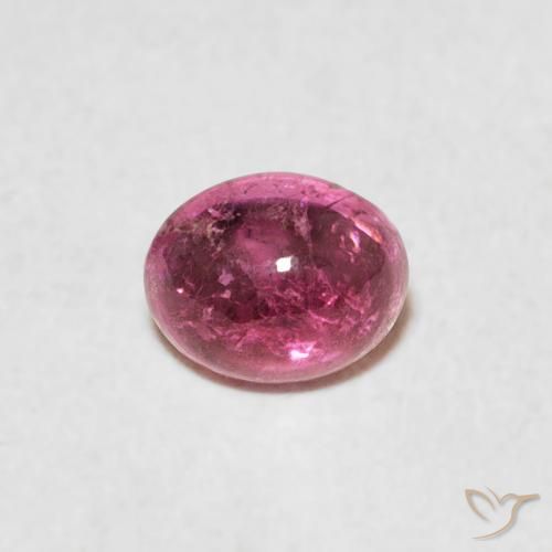0.78ct Natural Rosado naranja turmalina, Ovalada, Transparente